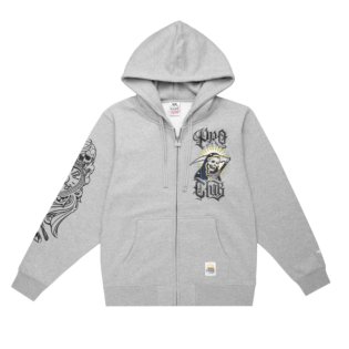 Mister Cartoon "Clockwork" Heather Gray Zip-Up Hoodie