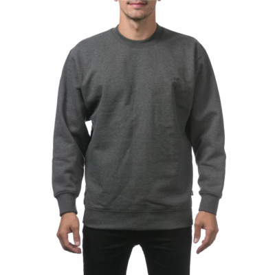 Pro Club Men's Plain Blank Crew Neck Fleece Pullover Sweater (9oz)