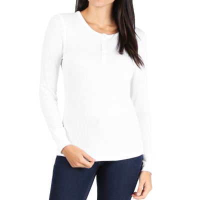 Long Sleeve Thermal Henley Tee